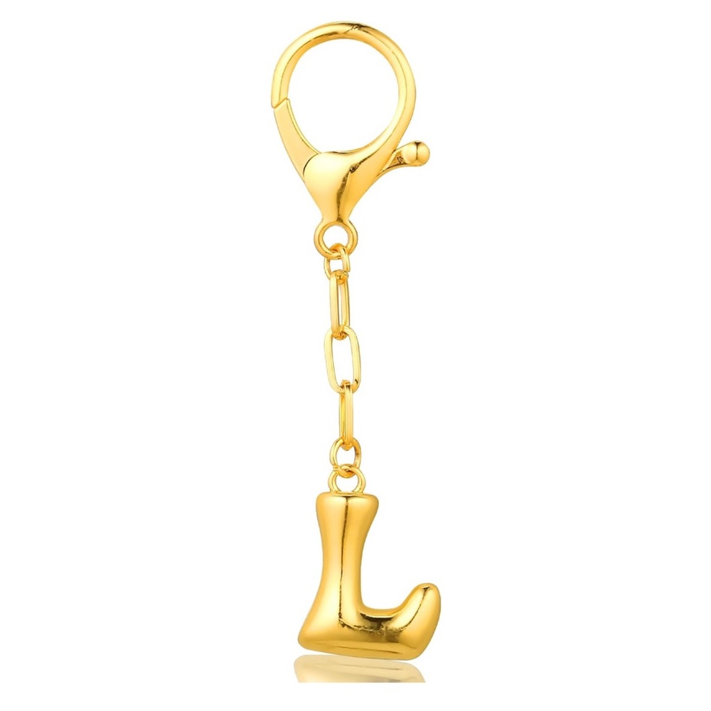 Monogram Gold-Toned Ballon Letter Bag Charm & Keychain - various letters!